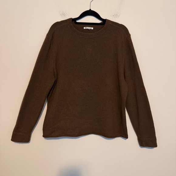 Reformation Sweaters - Reformation Boyfriend Sweater S Chocolate Brown 100% Cashmere Rolled Hem